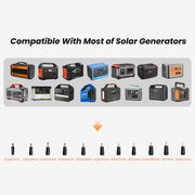 60W 19.8V Foldable Solar Panel Kit,Monocrystalline Solar Cell Solar Charger with USB Outputs and 4-in-1 Connector for Smartphones, Tablets, Laptops, and Power Stations - C & M Navigation Systems 
