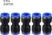 sourcing map Plastic Straight Union Push to Connect Tube Fittings 12mm OD Push Fit Lock Blue 5pcs - C & M Navigation Systems 