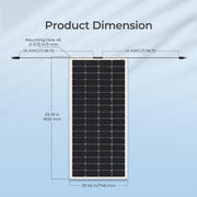 Renogy 200W Flexible Solar Panel, 12V Lightweight Monocrystalline Solar Panel for Motorhome, Caravan, Camper, Boats, Roofs, Uneven Surfaces, Off-grid System - C & M Navigation Systems 