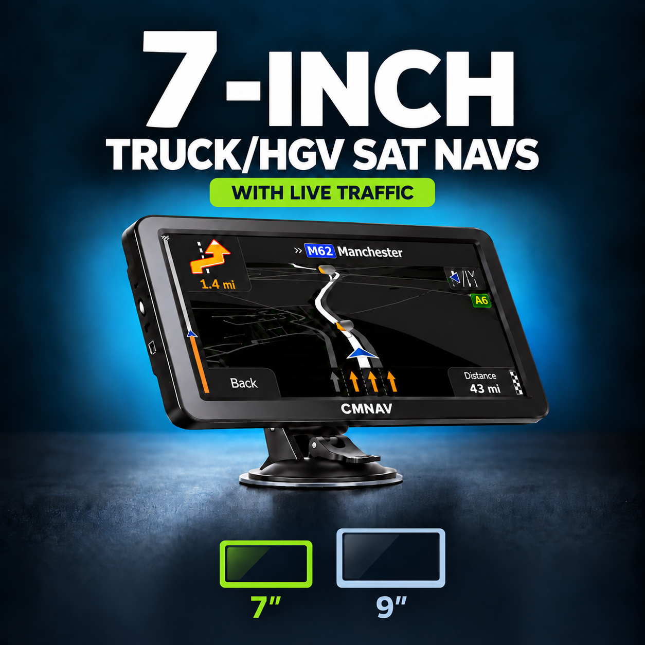 7-inch Truck/HGV Sat Navs with Live Traffic