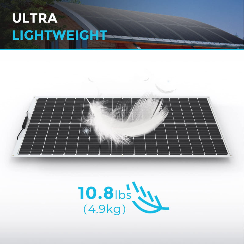 Renogy 200W Flexible Solar Panel, 12V Lightweight Monocrystalline Solar Panel for Motorhome, Caravan, Camper, Boats, Roofs, Uneven Surfaces, Off-grid System - C & M Navigation Systems 