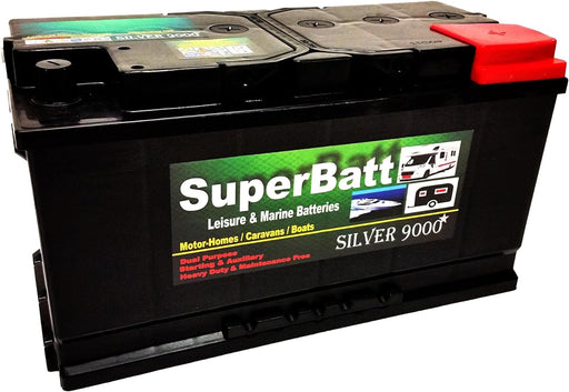 12V 110AH SuperBatt LM110 Deep Cycle Leisure Battery Caravan Motorhome Marine Boat - C & M Navigation Systems 