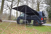 WILD EARTH SQUARE Sun Canopy Awning for Camper Vans, Van Conversions, Motorhomes or Caravans 240cm x 240cm DARK GREY - C & M Navigation Systems 