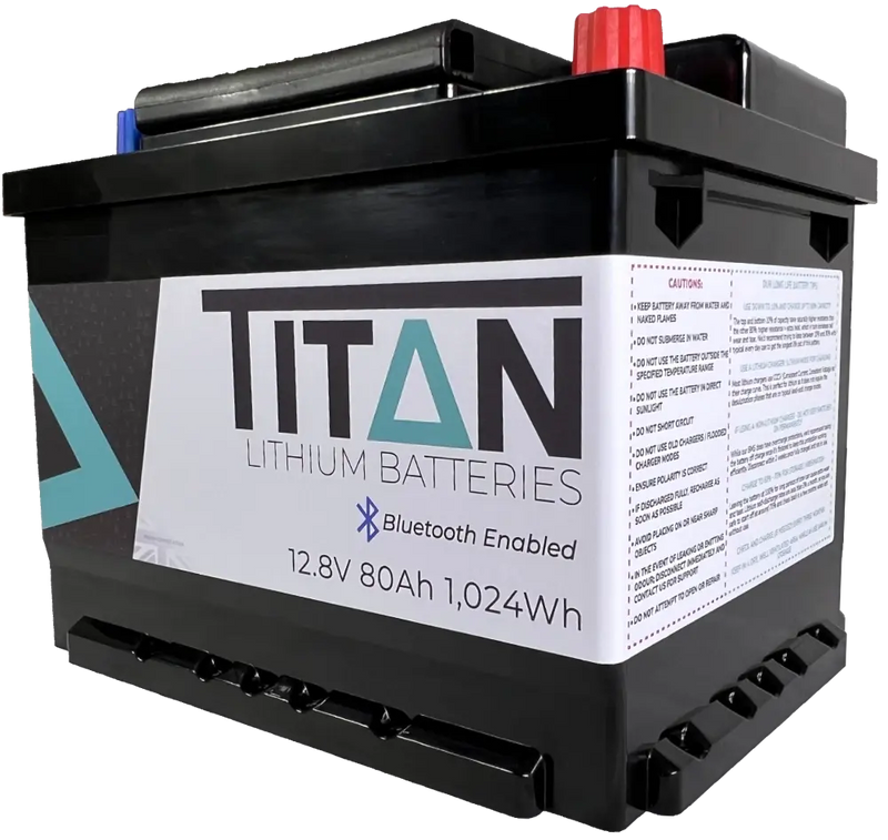 TITAN 12V 80Ah Lithium Battery - C & M Navigation Systems 