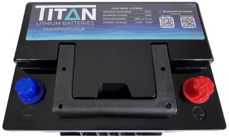 TITAN 12V 80Ah Lithium Battery - C & M Navigation Systems 
