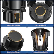 KDD Car Cup Holder Expander, 3-in-1 Cup Holder Adapter with Phone Holder & Detachable Car Food Tray - Compatible with Yeti/Hydro Flask, Road Trip Essentials - C & M Navigation Systems 