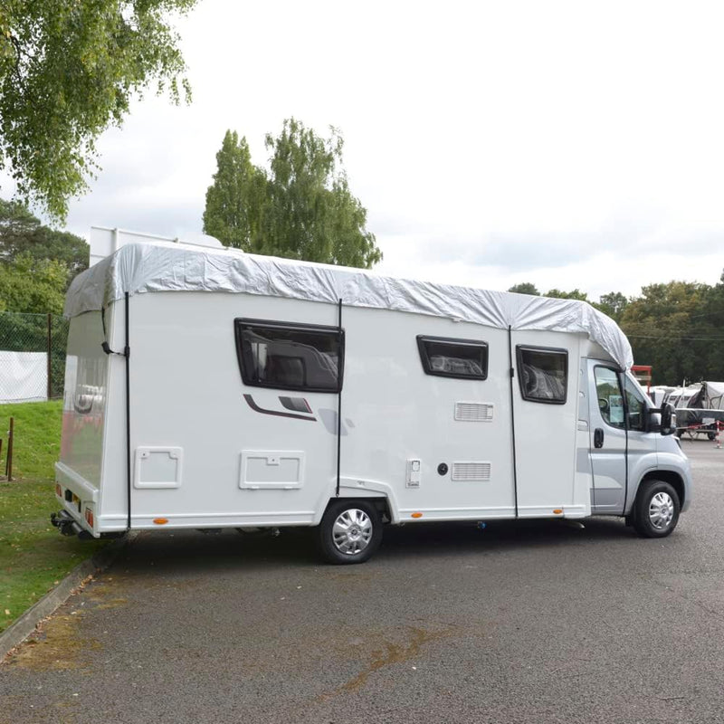UK Custom Covers MTC913GREY Motorhome Top Roof Cover Waterproof Heavy Duty Grey - Sizes 5.7-8.5m (Select In Advert) - C & M Navigation Systems 