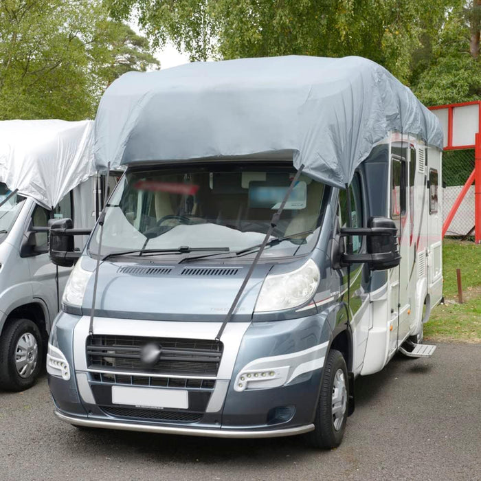 UK Custom Covers MTC913GREY Motorhome Top Roof Cover Waterproof Heavy Duty Grey - Sizes 5.7-8.5m (Select In Advert) - C & M Navigation Systems 