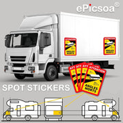Angles Morts Sticker Motorhomes Angles Morts Sticker for Blind Spots, 4 Pack Car Stickers Blind Spot Stickers, Reflective Weatherproof Self-Adhesive Sticker - C & M Navigation Systems 