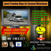 7" CMNAV PRO Camper (256 RAM + Bluetooth) - 2020 EU + UK Maps and Premium POIs - C & M Navigation Systems 