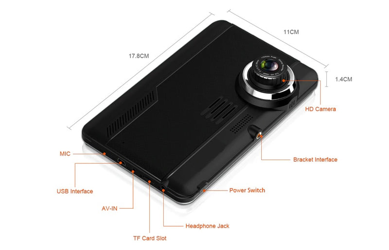 7" CMNAV 360 Camper (NO Traffic) - Built-in FullHD Dashcam, (768mb RAM), Android, Wi-Fi, NETFLIX, Latest 2020 EU+UK Maps and Premium POIs - C & M Navigation Systems 
